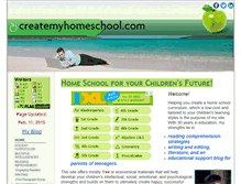 Tablet Screenshot of createmyhomeschool.com